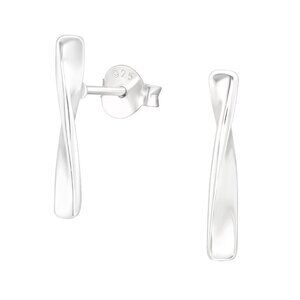 Sterling Silver Twist Drop Earrings